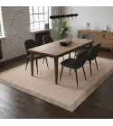 Alfombra vinilica de Tejido Trenzado de Alta Gama Lavable Antideslizante Alfombra Resistentes para Salon Cocina baño Pasillo